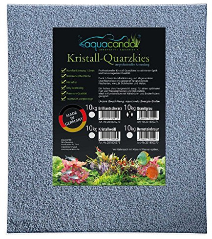 aquacando Aquarium Kristall-Quarzkies Granitgrau (10kg)