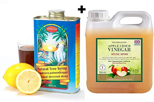 Madal Bal Natural Tree Syrup Lemon Detox 1000ml + PSN Apple Cider Vinegar with The Mother 500ml