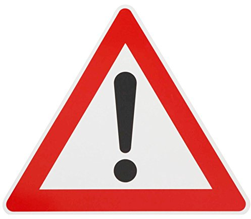 BauSupermarkt24 Verkehrszeichen Nr. 101 RA1 SL 900 mm Gefahrstelle RAL-Gütez. Folie Typ 1 Verkehrsschild Bauschild Baustelle Zeichen Gefahrenstelle Straßenschild Schild BAU Gefahr Vorsicht