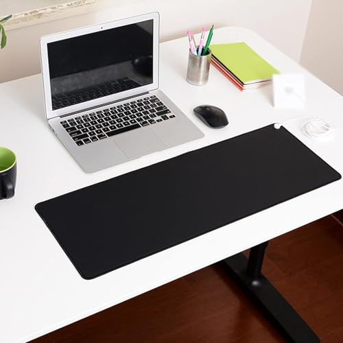 GRUENERDE Erdungsmatte Geerdet Mauspad Grounding Pad Mat Silberfaser Erdungprodukt mit EU Erdungskabel Sicher (25x65cm)