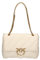 Pinko Borsa A Tracolla Da Donna Marchio Pinko, Modello Love Puff Big Cl Sheep Nappa 100037A0F2, Realizzato In Pelle. Bianco