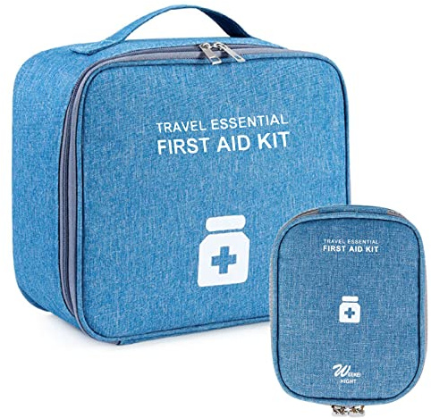2stk Medikament Tasche Große Kapazität, Medikamententasche Tasche Reise Set | Tragbar Wasserdichte Medizin Aufbewahrungstasche, Medikamenten Aufbewahrung für Home Office Reisen Outdoor (Blau)