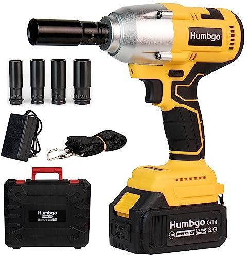 Avvitatore a Impulsi Brushless Senza Fili - Avvitatori a Massa Coppia Elevata 700 Nm Motore Senza Spazzole Bussola con Batteria Agli Loni Litio da 4.0 Ah 4 prese Trapani Avvitatori Elettrici