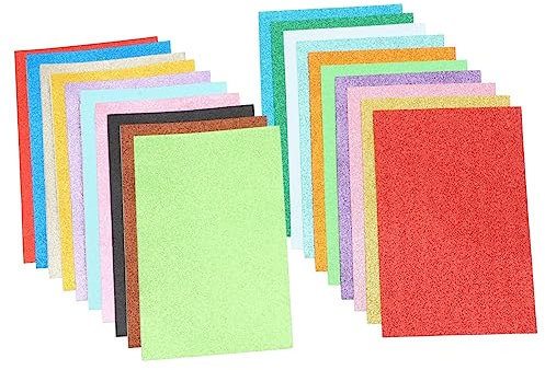 TOPBATHY 20 Blatt Bastelschaumplatten Schaumstoff-pad-aufkleber Schaumstoffplatten Abziehen Und Aufkleben Selbstklebende Bastelbögen Glitzerschaumplatten Handbuch Rose A4 Papier
