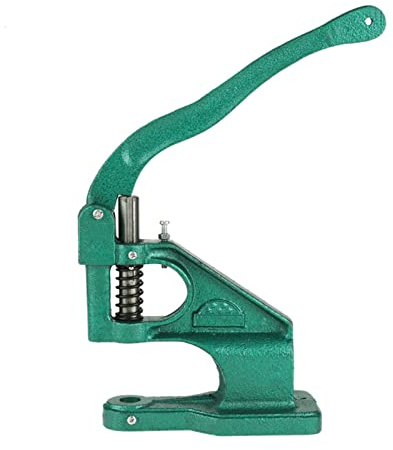 Professionelle Ösenzange Set mit 3 Matrizen, 1500 Ösen in 6/10/12 mm, Handpresse Nietenwerkzeug für Dicke Stoffe, Große Ösen