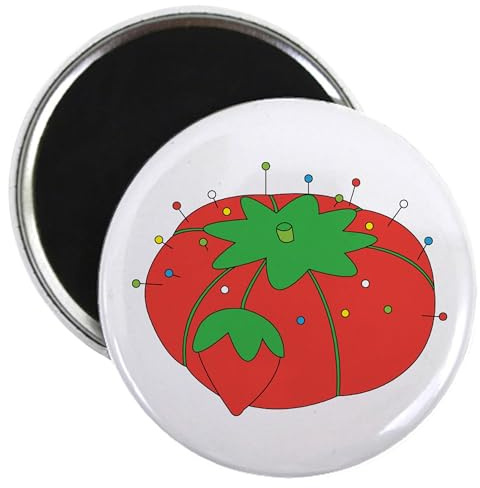 CafePress Tomato Pin Cushion Magnets 2.25 Magnet (100 pack)