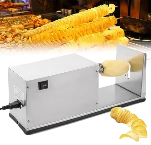 Beachtiful Affettatrice Elettrica per Patate Tornado Affettatrice a Spirale Affettatrice per Patate Attorcigliate Affettatrice a Spirale Twister Affettatrice per Verdure in Acciaio Inossidabile