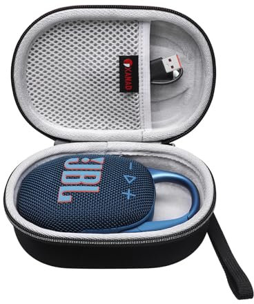 XANAD Hart Reise Tragen Tasche für JBL Clip 5 / soundcore Select 4 Go Tragbare Bluetooth Lautsprecher Box (Grau)