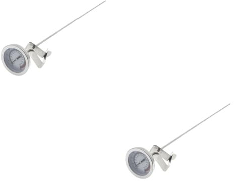 Cabilock 2 Sätze Thermometer temperaturanzeige temperatur anzeige grillzubehã¶r grill zubehör Werkzeug zur Messung der Öltemperatur Fleischsonde Temperaturfühler mit Clip Rostfreier Stahl