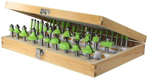 AKYLIN Fräser Set 40-tlg,Fräser Set 8mm Schaft,Fräser für Oberfräse,Holzfräser Wolframkarbid Hartmetall Fräser für die Holzbearbeitung