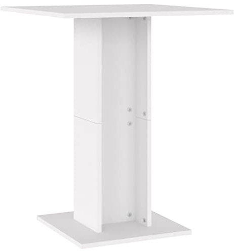HETFTJN Bistrotisch Stehtisch Outdoor Küchentisch Campingtisch - Bistrotisch Weiß 60x60x75 cm Holzwerkstoff für Garten Konferenzraum Büro Küche