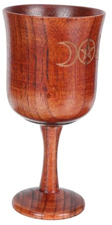 Amosfun Cup Sacrifice Bois Décoratif Retro Calice Sacré Triphasé Ornement Pour Autel Et Décoration De Bureau Accessoire Cérémonial Naturel Bois