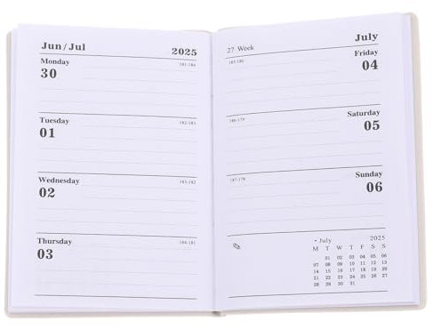 SEWACC Monatsplaner 2025 Wochenplan Taschenformat Hardcover-agendabuch Für Schule Büro Und Zuhause