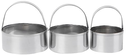 FUNOMOCYA 3piezas Moldes Para Galletas Inoxidable Cortadores De Masa Con Mango Herramientas Para Hornear