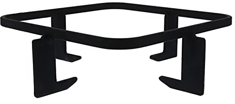 Soporte Negro de Hierro para Gas Antideslizante Estufa Fundido | Base Cuadrada de 19, 8cm, Desmontaje Sencillo, Uso Prolongado sin Dañar la Cocina
