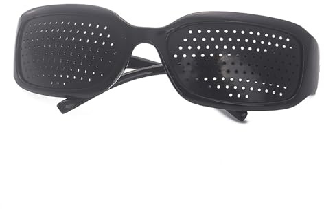 Generico Occhiali stenopeici Esercizio Occhiali da vista Miglioramento della vista Addestramento Gadget Forniture Per Viaggiare All'aperto Accessori Da Campeggio