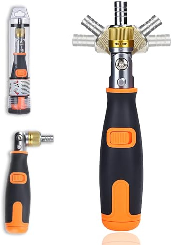 10 in 1 Ratchet Screwdriver Set, Multi Bendable Ratcheting Screwdriver with Precision Interchangeable Bits，Ergonomic Anti-Slip Handle & Smooth Tool with Screwdriver Compartment Inside The Handle