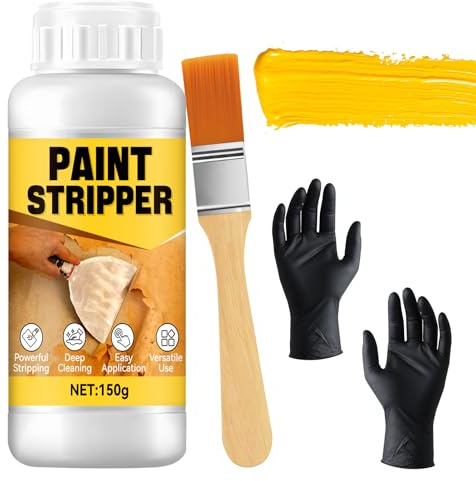XINGHUO Abbeizer für Lack Metall, Abbeizer, Paint Stripper, Einfach zu Bedienen, Hohe Effizienz Lackentferner, Löst Mehrere Alte Farbe, Farben, Lasuren, Farbentferner für Metalloberflächen, 150g