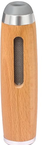 Cenicero portátil de mano desmontable con soporte para cigarrillos de nogal, recogedor de cenizas sin humo reutilizable a prueba de viento
