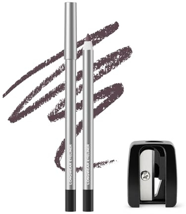 Erinde Kajal Eyeliner Aubergine, Wasserfest & Wischfest, Hochpigmentierter Kajalstift, Langanhaltender Eye Liner bis zu 18H, Weiches und Geschmeidiges Auftragen, Intensive Farbabgabe, Vegan, 02#