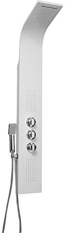 DP Grifería Provenza - Columna de Hidromasaje Termostática en Aluminio Blanco