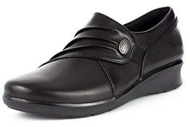Clarks Women's Hope Roxanne Loafers, Black, 5.5 UK