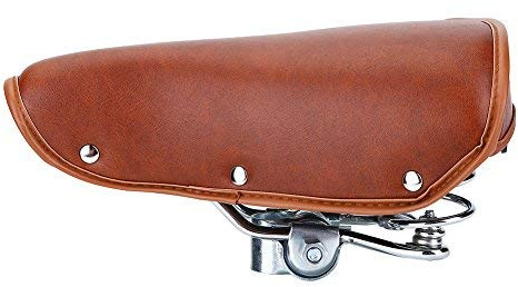 Tbest Fahrradsattel Retro, Damen & Herren, Vintage, Classic Comfort, Leder,