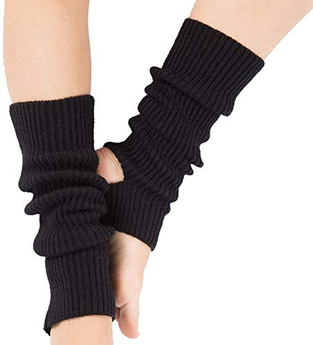 Ecroon Damen Mädchen Ballettstulpen mit Fersenloch Beinwärmer Ballett Yoga Stulpen Legwarmer Beinstulpen ca. Stützstrümpfe