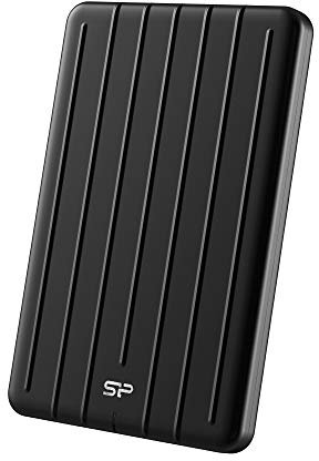 Silicon Power - Disco Duro Externo (256 GB, SSD, B75 Pro, USB 3.1 Gen 2, con Cable USB-C a USB-C/USB-A), Color Negro