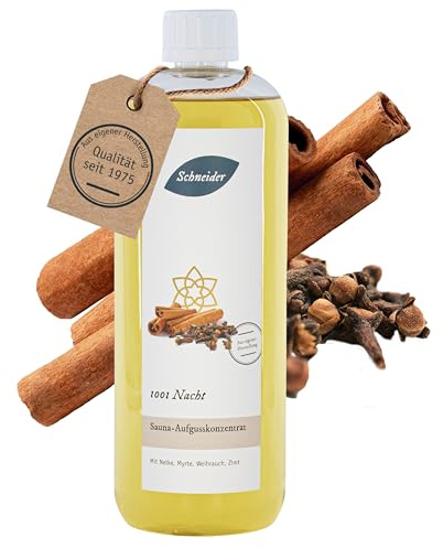 Saunabedarf Schneider Sauna Aufguss Konzentrat 1001 Nacht - 1000ml, naturreine, ätherische Öle, wohltuender Saunaaufguss & langanhaltendes Dufterlebnis