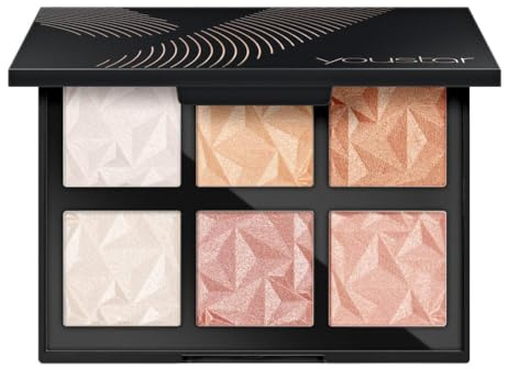 youstar GLAM QUEEN Highlighter Palette | Hochpigmentierte Highlighter für Strahlenden Teint, Make-up Palette für die Wangen/Teint, Klimaneutral, Vegan