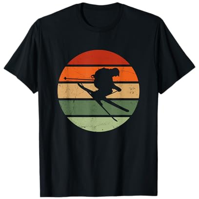 Ski - Skifahrer Skiurlaub Ski Fahren - Retro T-Shirt