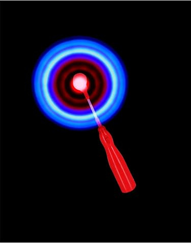 Smiffys 53307 Moulin à vent lumineux à LED Rouge Taille unique 33 cm