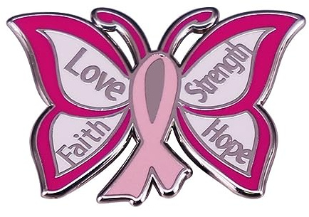 Schmetterling Brosche Hoffnung Anstecknadel Brustkrebs Bewusstsein Anstecknadel Liebe Offizielle Schleife Anstecknadeln Brosche für Frauen Wohltätigkeit