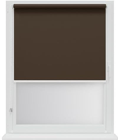 RENA Verdunklungsrollo Ohne Bohren Rollos für Fenster für Innen Jalousien Klemmrollos Fensterrollo Verdunklung Sichtschutz Sonnenschutz Maßgeschneidertes Rollo Wenge 45x150 cm