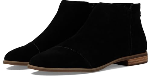 TOMS Women's Rylie Ankle Boot, Black Suede, 7 UK