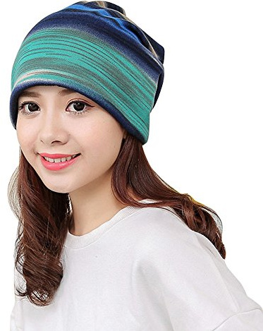 Slouchy Beanie Mütze Damen Sommer Beanie Turban Chemo Cancer Kopfbedeckung aus Baumwolle Schlafmütze Sommermütze Turban Kopfbedeckung