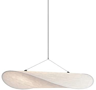 Luces Colgantes LED, lámparas de araña, iluminación Colgante de Tela Blanca con lámpara de Techo de Material de Hierro para Comedor, cafetería, lámparas Colgantes, 1 luz