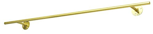 Generisch Handtuchhalter Handtuchhalter für Wandtrockner im Badezimmer Handtuchhalter aus Industrierohr (Farbe: Gold Größe: B 60 cm)