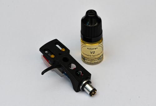 Matt Black Headshell, Cartridge, Stylus and V2 Lubrication Bundle fits Audio Technica T.92, AT-LP120 USB, AT-LP1240 USB, AT-PL120, AT-LP5X, AT-LP140XP, at-LP7, AT-LP120XBT, at-LP5, AT-LP120