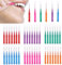 iCovalescent 48 Piezas Cepillos Interdentales, Cepillo Interdental Reutilizable, Cepillo de Cerdas únicas Herramienta de Limpieza de Dientes Para Higiene Interdental, con Caja de Almacenamiento
