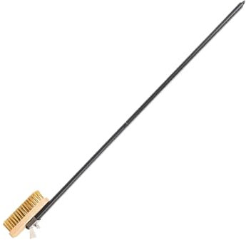 FVPKYUR Pizza Stone Cleaning Brush, Pizza Oven Brush, Oven Brush with Brass Bristles, Heat Resistant Stone Brush, Stainless Steel Grill Brush with Scraper Cleaning Brush for Kitchens and Restaurants