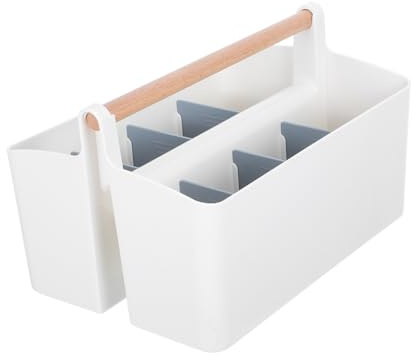 DIYEAH Make-up-pinselhalter Mit Griff Für Reisen Organizer Mit Verstellbarer Trennwand Tragbar Für Uni Schreibtisch Badezimmer Aufbewahrung Von Bastelutensilien Und Künstlerbedarf