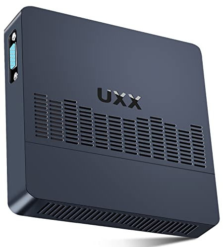 Mini PC, Micro PC Support M.2 SSD 2TB Expansion, Mini Computer with Processor N3350, 4K HD and VGA Dual Display,BT,2.4/5G WiFi,USB3.0,LAN,VESA Mount/Home/Business Mini Computer, Blue