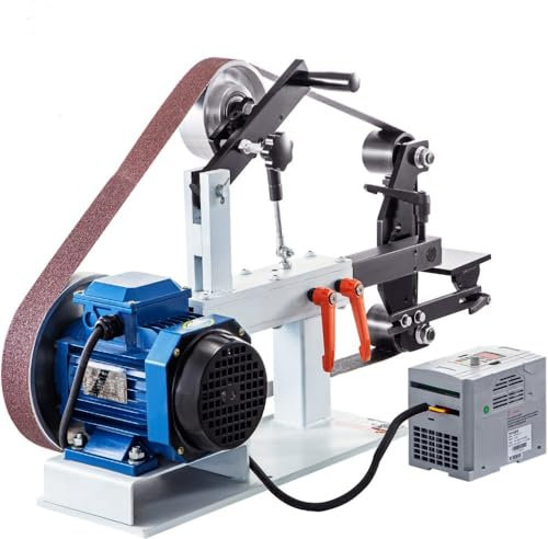 Furvveerr Ponceuse à Bande Meuleuse Vitesse 1500W Machine de Ponçage Machine à Bande de Sable 2800 r/min Ponceuse Bande Limage Convient pour Métal,Bois,Acrylique et Autres Matériaux