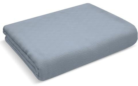 Nada Home Copriletto Matrimoniale in Cotone Piquet Leggero 260x260 cm due piazze – Primaverile Estivo Traspirante, Coperta Letto Fresca e Morbida, Design Elegante per Camera da Letto