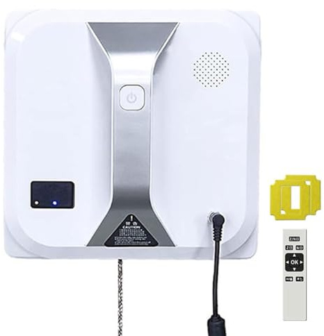 Robot intelligente per la pulizia dei vetri con telecomando, aspirazione 3000Pa per finestre alti, vetro, piastrelle, bagno, protezione spegnimento 20 minuti