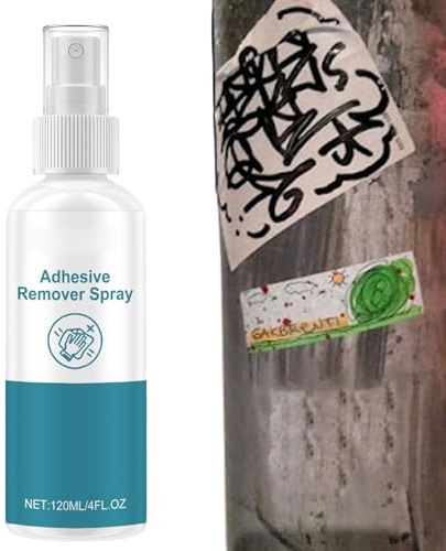 Détachant de colle pour voiture | Décapant d'étiquettes – Spray nettoyant pour la peau Nettoyage rapide pour tapis, mur, sol, voiture