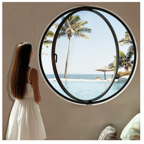 Rotating Round Window with Aluminum Frame for Attic, Skylight, and Greenhouse Ventilation