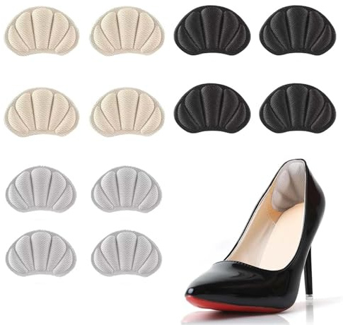 JOOTUEPO 6 Paia Cuscinetti per Tallone Scarpe, Schiuma Viscoelastica Cuscini, Antiscivolo e Contro le Vesciche, Proteggi Scarpe Uomo Donne Con Cuscino Sul Retro per Scarpe Troppo Grandi